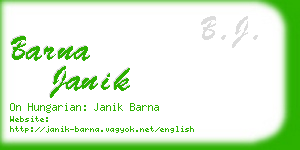 barna janik business card